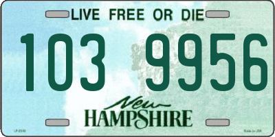 NH license plate 1039956