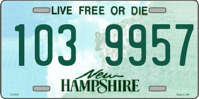 NH license plate 1039957