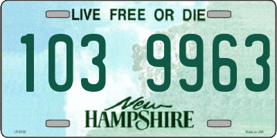 NH license plate 1039963