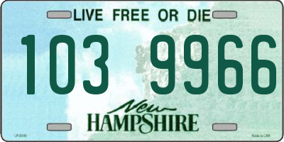 NH license plate 1039966