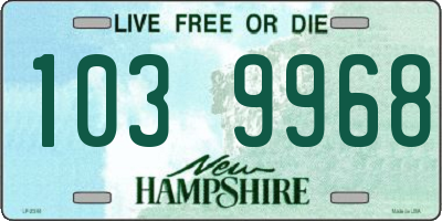 NH license plate 1039968