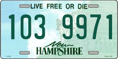 NH license plate 1039971