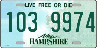 NH license plate 1039974