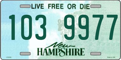 NH license plate 1039977