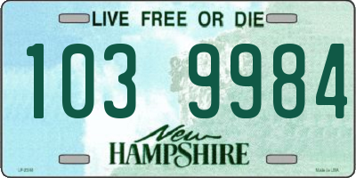 NH license plate 1039984