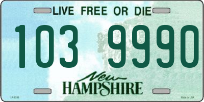 NH license plate 1039990