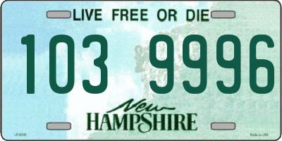 NH license plate 1039996
