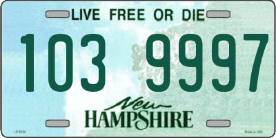 NH license plate 1039997