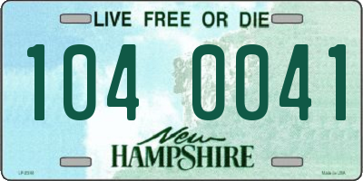 NH license plate 1040041