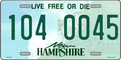 NH license plate 1040045
