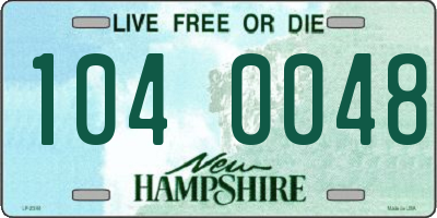 NH license plate 1040048