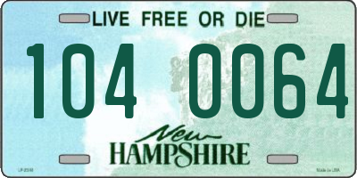 NH license plate 1040064