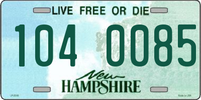 NH license plate 1040085