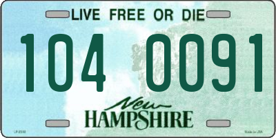 NH license plate 1040091