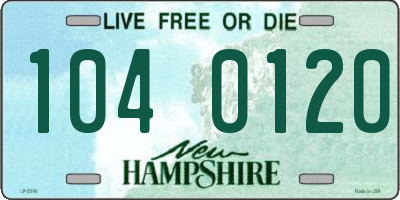 NH license plate 1040120
