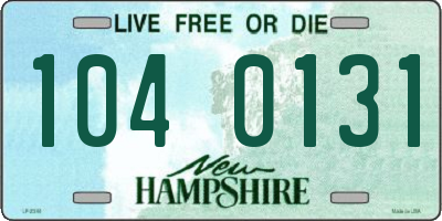 NH license plate 1040131