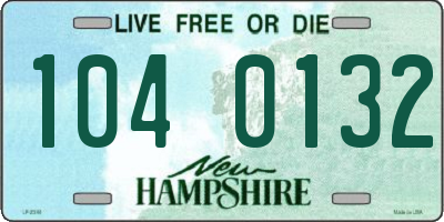 NH license plate 1040132