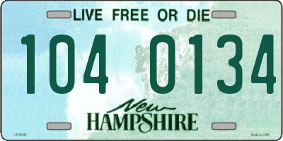 NH license plate 1040134