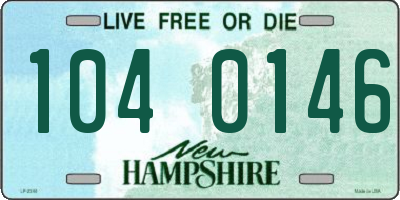 NH license plate 1040146
