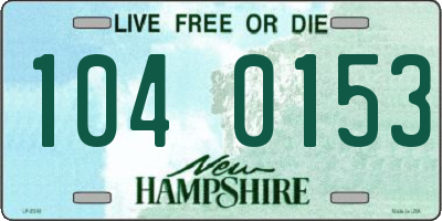 NH license plate 1040153