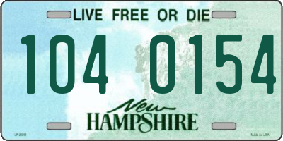 NH license plate 1040154