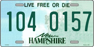 NH license plate 1040157