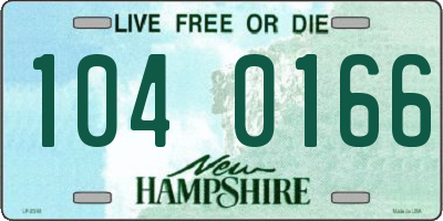 NH license plate 1040166