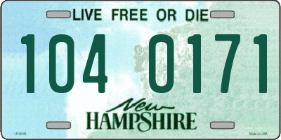 NH license plate 1040171