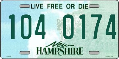 NH license plate 1040174