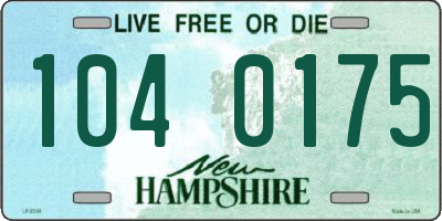 NH license plate 1040175