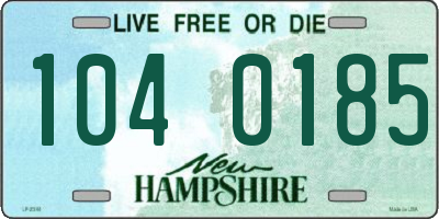 NH license plate 1040185
