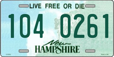 NH license plate 1040261