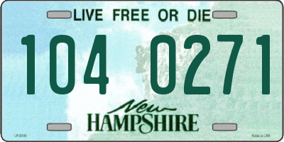 NH license plate 1040271