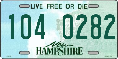NH license plate 1040282