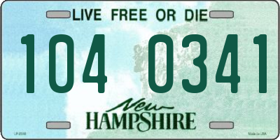 NH license plate 1040341