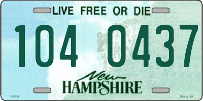 NH license plate 1040437