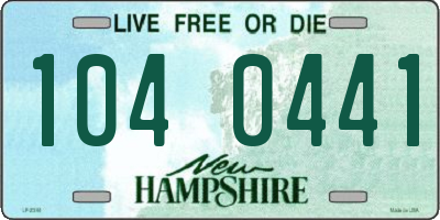 NH license plate 1040441