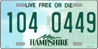 NH license plate 1040449