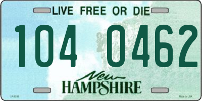NH license plate 1040462