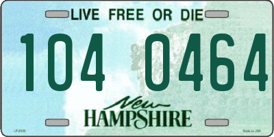 NH license plate 1040464