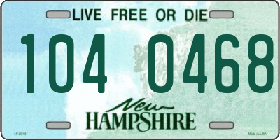 NH license plate 1040468