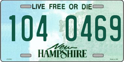 NH license plate 1040469