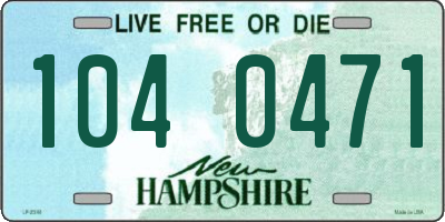 NH license plate 1040471