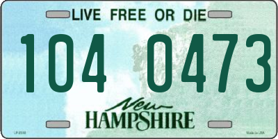 NH license plate 1040473