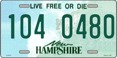 NH license plate 1040480