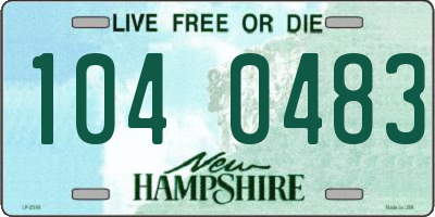 NH license plate 1040483