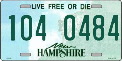 NH license plate 1040484