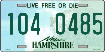 NH license plate 1040485