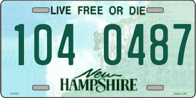 NH license plate 1040487