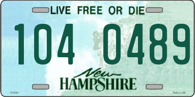 NH license plate 1040489